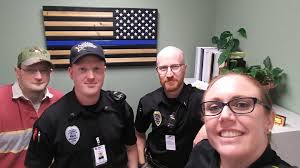 NICI gets flag for Correctional Professionals Week By Sgt. Lacey Graham,  NICI Lt. Brian Crowl gifted North Idaho Correctional Institution staff with  this Thin Blue Line Flag in honor of Correctional Professional