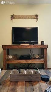 Pallet Television Stand Entertainment Center Pallet Tv Stand Rack Pallet Furniture Living Room Tv Stand Shelves Tv Stand And Entertainment Center