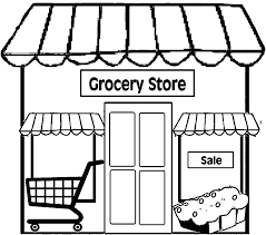 Nice Restaurant Building Simple Restaurant Coloring Page Coloring For Kids Kids Grocery Store Kids Coloring Books