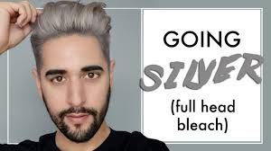 Sometimes, natural really is best. Going Silver Grey Men S Hair Full Head Bleach And Tone James Welsh Youtube