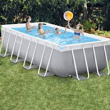 Intex Prism Frame Rectangular Pool Set 488 X 244 X 107 Cm 26792 The Giftery