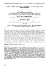 Kerani am jobs now available in johor. Pdf Characteristics Of Trust Among Successful Entrepreneurs In The Catering Services Industry In Malaysia