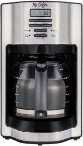 Multiple programmable functions provide added convenience and allow coffee to be brewed to personal preferences. Mr Coffee 12 Cup Coffee Maker With Rapid Brew System Stainless Steel 2121121 Best Buy