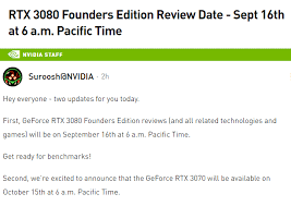 Nvidia Pushes Geforce Rtx 3070 Launch Back To October 29th Videocardz Com