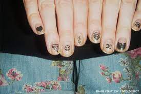 Cuticle tattoos nail decorations finger tattoos rihanna piercings nails inspiration beauty tatoos. All About Fingernail Tattoo Yes Now You Can Ink Your Nails