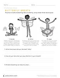 Mindfulness Butterfly Breath Worksheet Education Com Mindfulness Lesson Plans Butterfly Social Emotional Activities