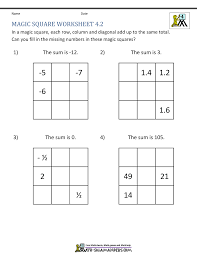 There will be 4 steps to make it. Magic Square Worksheets