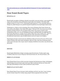 Pdf jaminan perlindungan dan kebajikan kanak kanak dalam kerangka hak asasi kanak kanak amalan di malaysia. Dasar Kanak Kanak Negara Pengenalan