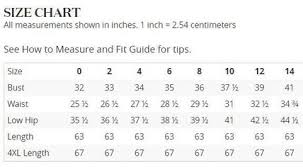 Clean Vera Wang Sizing Chart Lole Clothing Size Chart Love