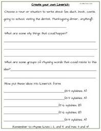 Limerick Poems Step By Step Worksheets Free Limerick Poem Free Verse Poems Free Verse Poetry