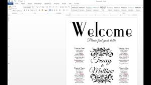 How To Make A Wedding Seating Chart With Ms Word And A Browser