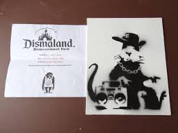 Dismaland features a cavalcade of artists featured here on colossal over the last few years including pieces in addition to art you'll also find functional a terrifying carousel, a mini golf park, a ferris wheel, and some ludicrously impossible fair games (like. Sold Price Banksy Spray Graffiti Art Invalid Date Cest