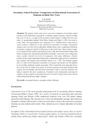 Maybe you would like to learn more about one of these? Pdf Secondary School Teachers Competence In Educational Assessment Of Students In Bahir Dar Town