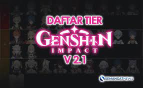 Genshin Impact 2 1 Lengkap Daftar Tier Dan Kemampuan Semua Karakter Dari Yang Terkuat Hingga Terlemah Semangat News