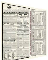 Macusa Application For Wand Permit Harry Potter Wiki Fandom In 2021 Wands Wand Cores Harry Potter Printables