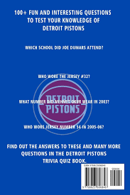 Read on for some hilarious trivia questions that will make your brain and your funny bone work overtime. Buy Detroit Pistons Trivia Quiz Book Basketball The One With All The Questions Nba Basketball Fan Gift For Fan Of Detroit Pistons Book Online At Low Prices In India