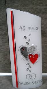 Rubinhochzeit Kerze Rubinhochzeit Rubinhochzeit Geschenk Hochzeitsgeschenk
