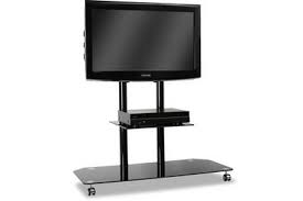 Meuble Tv Electronic Star Electronic Star Support Tv Pied Verre Amp Aluminium Roulettes Noir Darty