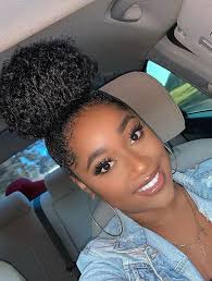 Make sure your bangs are cut on dry hair, as wet hair shrinks when dried and you might lop off more than you intended. 25 Perfect Bun Hairstyles For Curly Hair Styledope