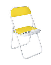 Pantone 14 0848 Mimosa Metal Folding Chair Set Of 6 By Seletti Folding Chair Metal Folding Chairs Yellow Chair