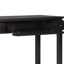 Deluxe mission craftsman shaker computer desk w/hutch. Simpli Home Warm Shaker 48 Solid Wood Writing Desk In Hickory Brown Axwsh010 Hic