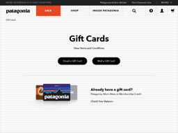 Check spelling or type a new query. Patagonia Outdoor Clothing Gear Gift Card Balance Check Balance Enquiry Links Reviews Contact Social Terms And More Gcb Today