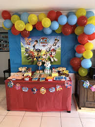 Paw Patrol Party Table Decoration Set Up Paw Patrol Party Paw Patrol Party Decorations Paw Patrol Birthday Party