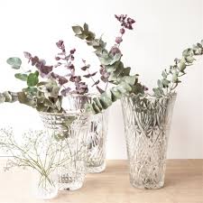 Vase En Verre Vintage Grand Modele Vase Verre Vase Deco Floral