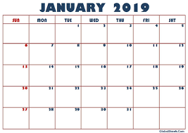 Calendar For January 2019 Philippines Calendar Printables Excel Calendar Calendar Word