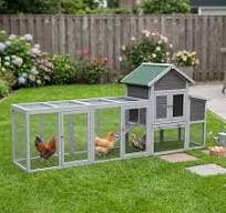 Unbranded 121.6 in. Large Outdoor Wooden Chicken Coop Hen House with Nest  Box Wire Fence Poultry Cage Animal Cages DOGCAGE1204HHH