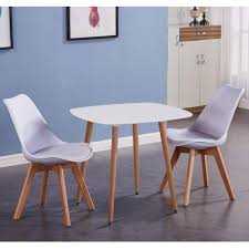 50 uniquely modern dining chairs 50. Goldfan White Dining Table And Chairs Set 2 Modern Square Dinner Table Chairs With Beech Legs For Dining Room Kitchen Office Lounge Buy Online In Samoa At Desertcart Productid 122099344