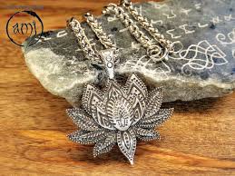 Lotus Flower Pendant Wellness Lighting Amulet Mystical Etsy Tree Of Life Necklace Cosplay Jewelry Flower Pendant