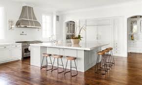 White Large Square Kitchen Island With Marble Top And Storage Under Wooden Stools Around Of Big I Kitchen Island With Sink Square Kitchen Kitchen Island Bench