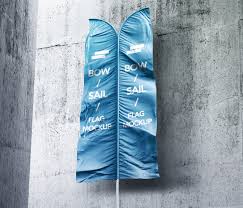 Download 3d Flags Feather Bow Sail Flag Mockup On Behance
