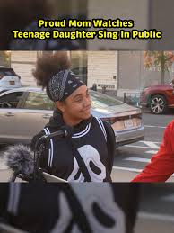 Proud Mom Watches Teenage Daughter Sing in Public🥰🎤