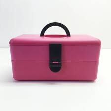 A Personal Favorite From My Etsy Shop Https Www Etsy Com Ca Listing 517370004 Pink Pretty Neat Train Case Makeup Hipster Purse Train Case Pink