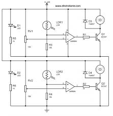 The circuit taken from the tutorial documentation. Line Follower Robot Without Using Microcontroller