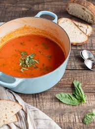 Add a bit of chicken stock and bring that to the homemade croutons are oh my goodness so good in this easy tomato soup. Tomato Basil Soup From Canned Tomatoes Foraged Dish