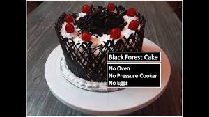 The tasty dessert without oven. Black Forest Cake No Oven No Eggs How To Make Black Forest Cake