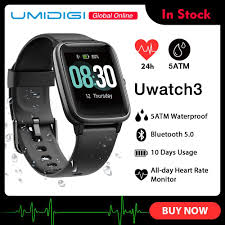Umidigi Uwatch3 Smart Watch Men Women 5atm Waterproof Fitness Tracker Sport Band Heart Rate Sleep Monitor For Android Ios Reloj In 2020 Smart Watches Men Waterproof Fitness Tracker Smart Watch