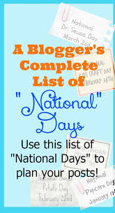 A Blogger S List Of National Days National Days List Of National Days