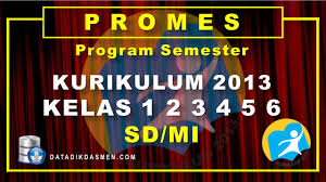 Maybe you would like to learn more about one of these? Program Semester Promes Sd Mi 123456 Kurikulum 2013 Tahun Pelajaran 2021 2022 Datadikdasmen Com