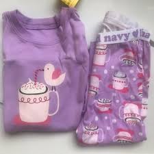 Details About Old Navy Girls Purple Hot Chocolate Pajamas Long Sleeve Size 12 18 Months Nwt