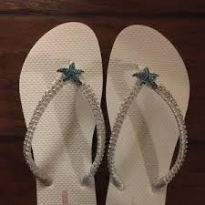 Elaine Walcott Ivory Flip Flops Wedding Flip Flops Bridesmaid Flip Flops