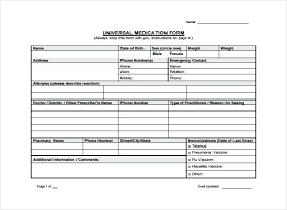 medication chart template brillant me