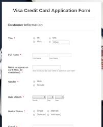 Whether you're looking for traditional benefits or premium rewards, we've got a card for you. Visa Credit Card Application Form Template Jotform