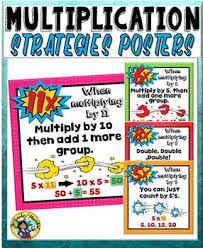 multiplication strategies and tricks charts superhero theme