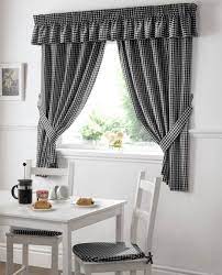 5 out of 5 stars. Gingham Check Kitchen Window Curtains Black And White