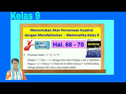 Bab 5 bangun ruang sisi lengkung latih. Ayo Kita Mencoba Hal 68 70 Mat Kelas 9 Menentukan Akar Persamaan Kuadrat Dengan Memfaktorkan Youtube