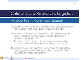 Specialty Populations Lessons From Critical Care Research